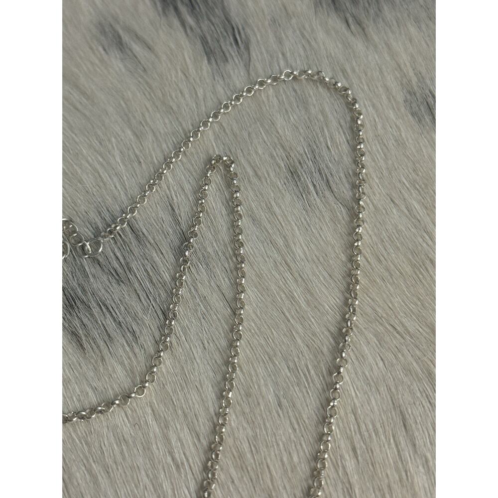 Sterling Silver Blue Kingman Turquoise White Buffalo Nugget Cluster Necklace 21” - Picture 12 of 16